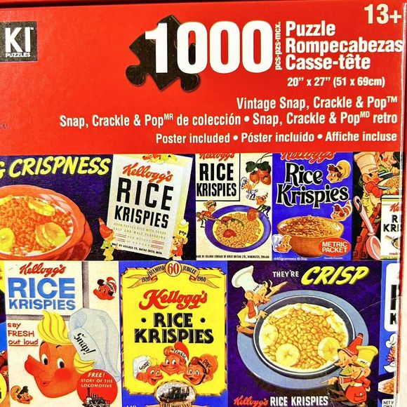 Vintage Kelloggs Happy Hostess Collage 1000 Piece Puzzle w Poster - Picture 4 of 6